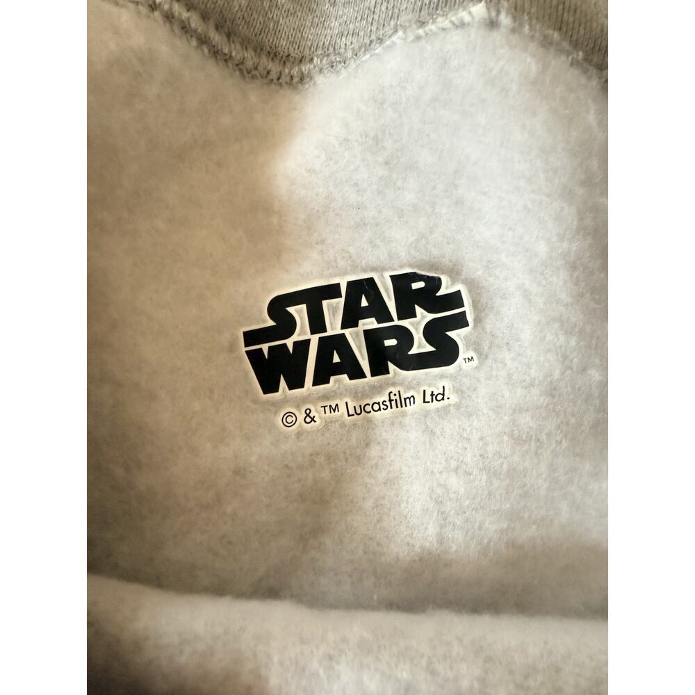 Star Wars Stormtrooper Santa Hat Graphic Gray Pullover Crewneck Sweatshirt - Picture 2 of 4